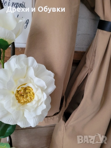 Кафява рокля тип риза ZARA , снимка 2 - Рокли - 54096031