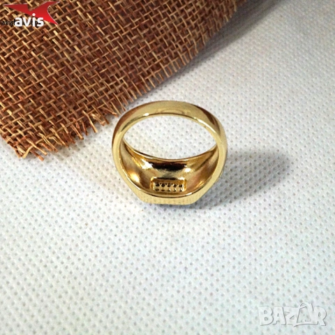 Пръстен с 14К златно покритие 224857, снимка 3 - Пръстени - 53968555