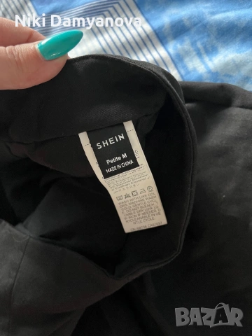 Черна плисирана пола-панталон SHEIN, размер M, снимка 3 - Поли - 54029889
