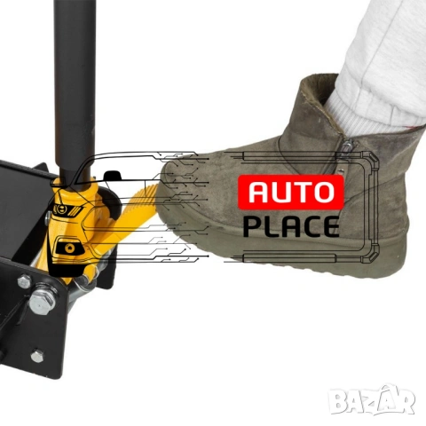 Нископрофилен крик крокодил 5 тона с две помпи и педал 90 – 550 мм JCB, снимка 5 - Други инструменти - 54032617