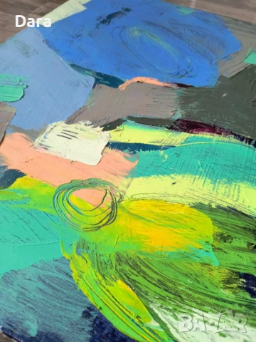 Уникална Картина с МАСЛЕНИ БОИ върху платно , снимка 3 - Картини - 54041914