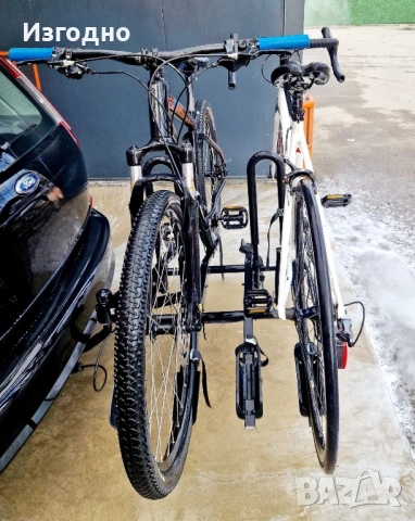 Вело багажник за теглич / стойка за 4 велосипеда Halfords - Thule модел, снимка 4 - Аксесоари и консумативи - 54716482