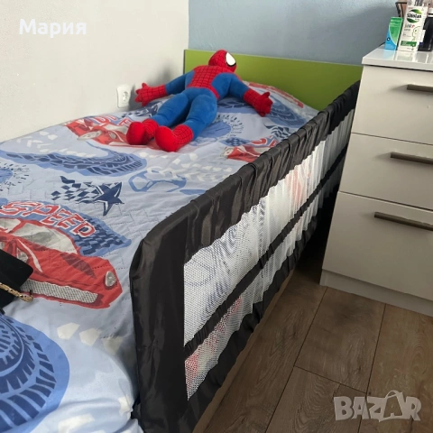 Защитна преграда за детско легло KESSER, Сив, 180 х 44 см