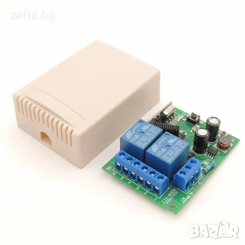 Безжично реле с дистанционно 220V – 2-канален модул 433MHz за порти осветление и гаражни врати 10149, снимка 4 - Друга електроника - 54659171