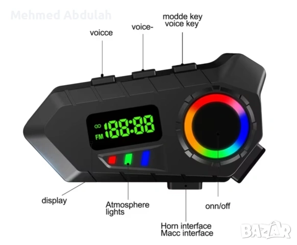 Нова безжична слушалка за мотоциклетна каска, снимка 9 - Bluetooth слушалки - 54325782