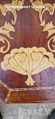 Ефектни инкрустирани дървени масички , снимка 9 - Маси - 54229960