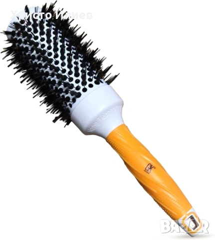 Кръгла керамична четка за коса 53 мм, Global Keratin Thermal Round Anti-Static Brush 53 mm