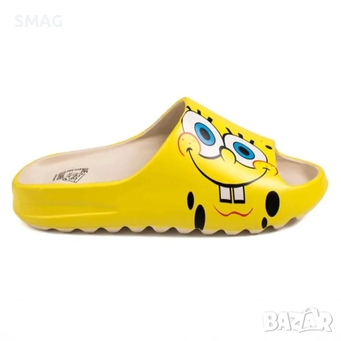 Дамски джапанки SpongeBob жълти slides за плаж и басейн_1250117, снимка 3 - Джапанки - 54695113