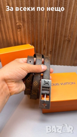 Louis Vuitton Унисекс Колан Естествена Кожа С Кутия🎁Дамски Колан🔝Мъжки Колан Код SK1564, снимка 2 - Колани - 54570926