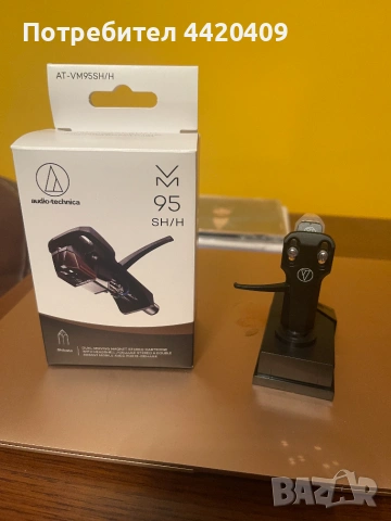 Audio technica AT-VM95SH/H + Headshell+ AT-VMN95ML резервна игла, снимка 2 - Грамофони - 55205646