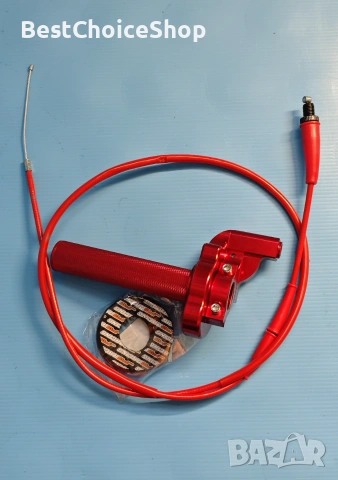 Дръжка за газ за мотоциклет бързо-усукване 7/8in (22mm) с кабел CNC универсална, снимка 2 - Аксесоари и консумативи - 54956256