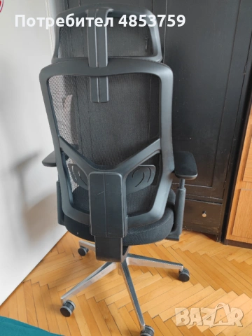 Ергономичен офис стол ChairPro 1000 HL - черен, снимка 3 - Столове - 54883826