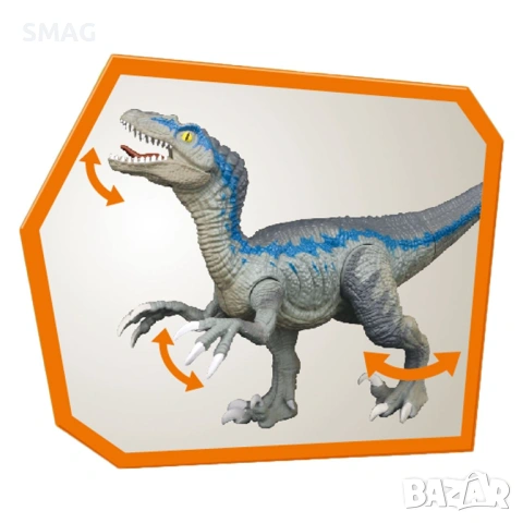 Динозавър Velociraptor със звук и светлина 34 см_1258461, снимка 2 - Фигурки - 54819374