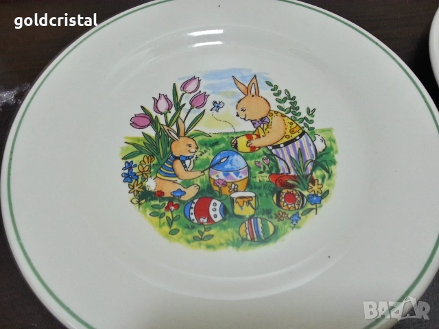 чиния Великден немски порцелан , снимка 3 - Антикварни и старинни предмети - 54011297