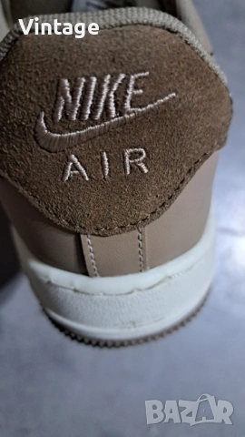 Nike Air Force 1 ’07 – Beige/Brown Suede Swoosh, кецове – Отлично състояние, снимка 6 - Маратонки - 54221772