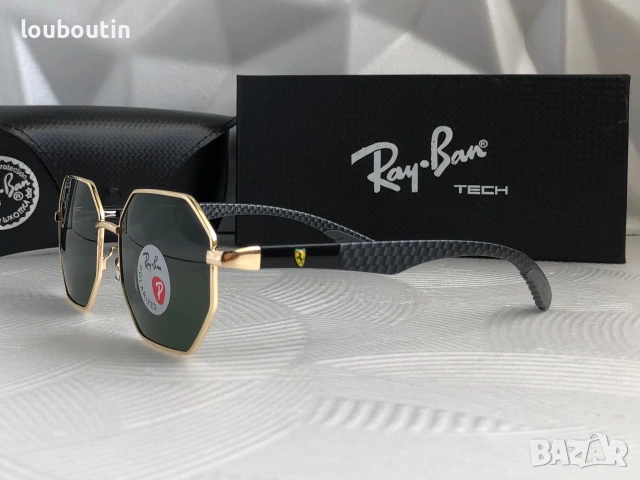 Ray Ban Ferrari 2 цвята мъжки слънчеви очила осмоъгълни с поляризация  дамски унисекс, снимка 15 - Слънчеви и диоптрични очила - 55149496