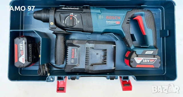BOSCH GBH 18V-26 D - Безчетков перфоратор 2x18V 5.0Ah като нов!, снимка 2 - Перфоратори - 55222604