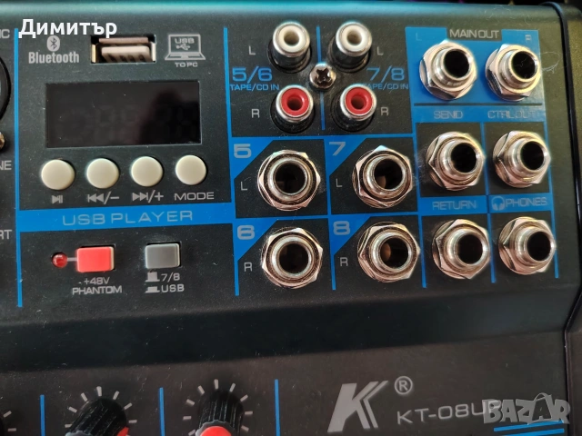 Пулт миксер KTO8UP, снимка 3 - Ресийвъри, усилватели, смесителни пултове - 55044285