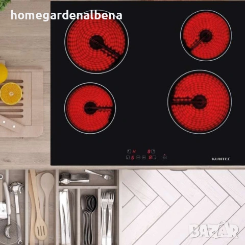 Инфрачервен плот за вграждане 4 зони – 6000W, стъклокерамичен, снимка 2 - Котлони - 54167092