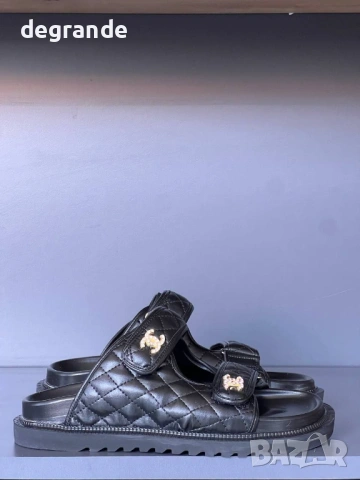 🎀Дамски Чехли 💫Chanel💫 Бяло Черно Кафяво, снимка 5 - Чехли - 54894925