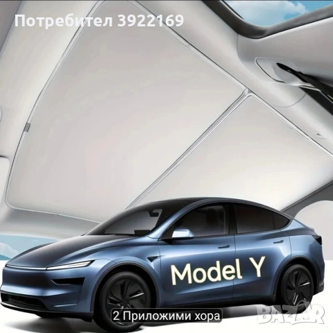 Tesla Model Y Juniper 2025/2026 - сенник за панорамен таван.