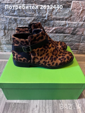 Дамски боти с леопардов десен 