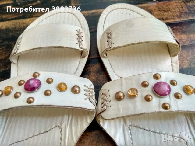 Дамски чехли Dolce & Gabbana,ест.кожа, снимка 5 - Чехли - 54863600