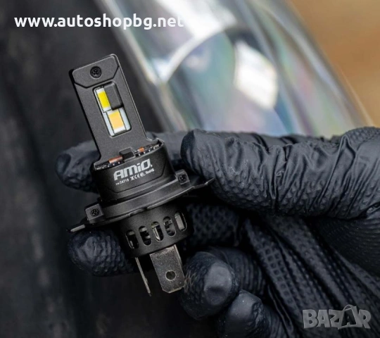 LED Крушки AMIO H4 F25 PROblack без вентилатор, снимка 3 - Аксесоари и консумативи - 54005965