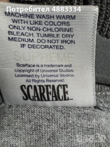 Supreme Scarface Split Tee Heather Grey Size L T-Shirt Tony Montana, снимка 5 - Тениски - 55626853