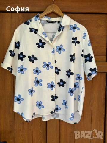 Риза от ленена смес Marimekko for Uniqlo 