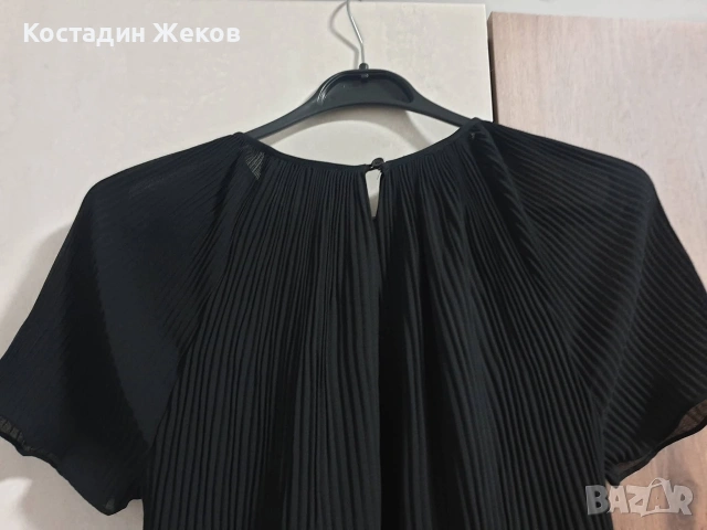 . Дамска оригинална черна плисирана рокля на Michael Kors с къс ръкав , снимка 10 - Рокли - 54846344