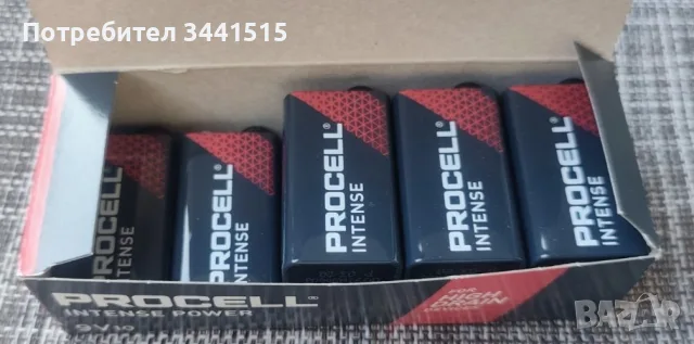 8 бр. Procell Duracell 9V Алкални Батерии PC1604 / 6LR61 , снимка 2 - Батерии, зарядни - 55494114