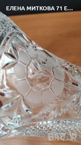 Тежка голяма кристална ваза, снимка 4 - Вази - 54335653