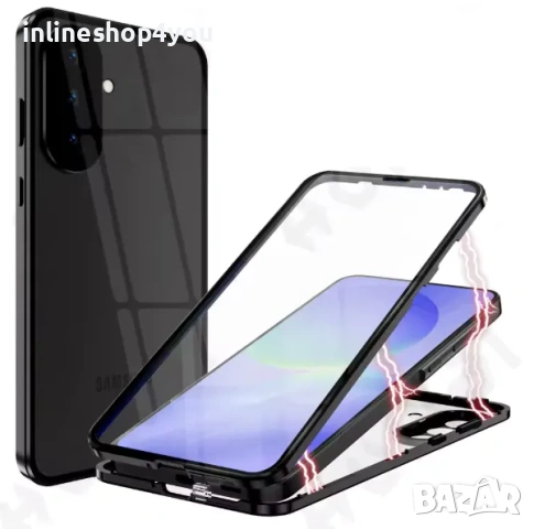 Двоен Магнитен Кейс за Samsung Galaxy A37 / A57със защита на камерата, снимка 7 - Калъфи, кейсове - 54525454