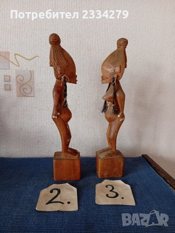Стари дървени статуи, снимка 12 - Статуетки - 54657380