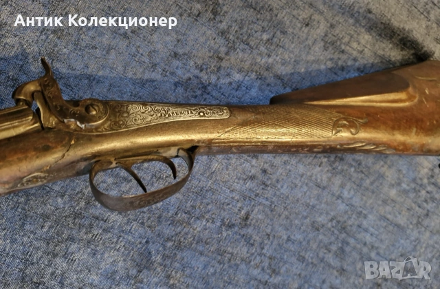 Пушка Капсулна, Двуцевна, Италия 19 век, снимка 4 - Антикварни и старинни предмети - 55252473