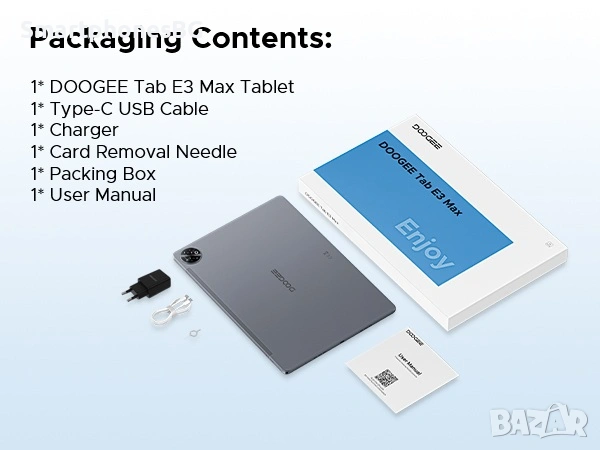 Doogee Tab E3 Max 32GB RAM 256GB ROM, Таблет с 14' екран, снимка 11 - Таблети - 55213049