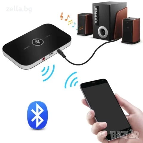 Bluetooth 5.0 аудио адаптер, предавател и приемник 2в1 за TV, кола, 3.5mm жак, RCA, USB 10208, снимка 8 - Друга електроника - 54660837