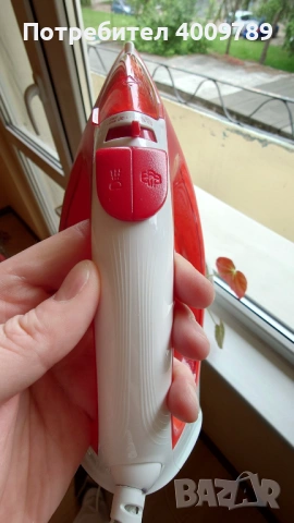 Червена Ютия Philips Easy Speed С Направена Профилактика, снимка 8 - Ютии - 54630433