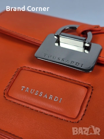 Нова дамска чанта Trussardi - оранжева, снимка 3 - Чанти - 54410587