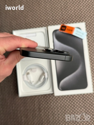 ⛔️100% БАТЕРИЯ⚠️ iPhone 15 PRO MAX ❗️Лизинг от 28€/мес ❗️256GB Black Titanium❗️ , снимка 5 - Apple iPhone - 54884034