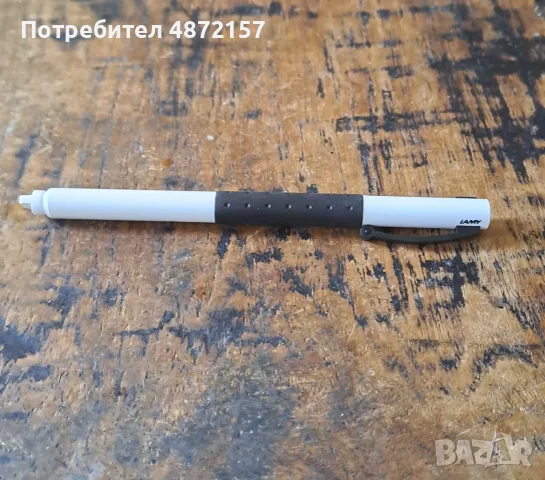 ролер Лами Lamy бял с черен гумен грип модел 377, снимка 3 - Други - 55577046