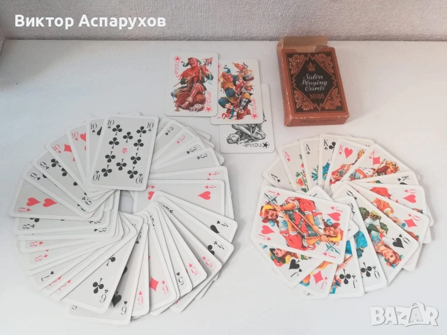 Карти за игра оригинално ГДР колекционерско тесте карти „Rokoko“ 9 от 10 неразличими от нови, снимка 4 - Карти за игра - 54233366