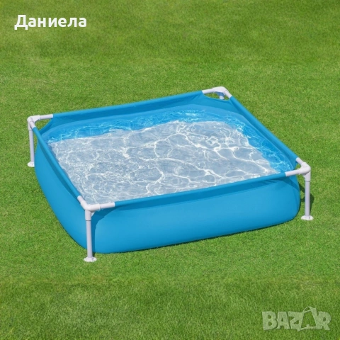 Детски басейн с метална рамка, 122 x 122 x 30,5 см, 365 литра капацитет, снимка 3 - Басейни и аксесоари - 54958457