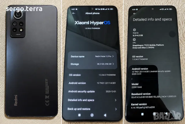 Xiaomi Redmi Note 12 Pro 256Gb, 8RAM