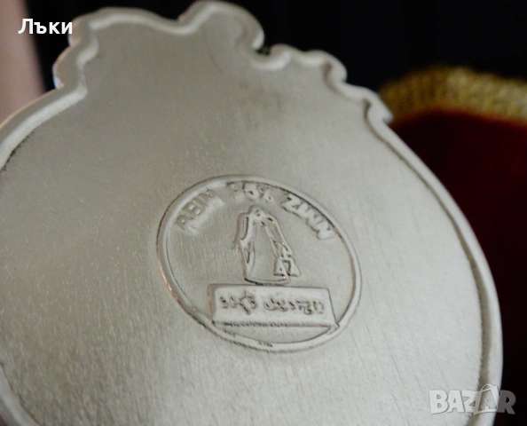 Калаена лъжица с картина Булка и шаферки,барок. , снимка 7 - Антикварни и старинни предмети - 53965807