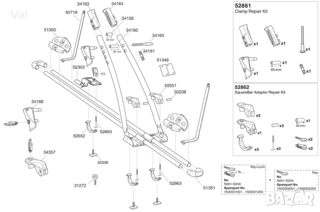 Скоби за багажник Thule FreeRide 532, снимка 2 - Аксесоари и консумативи - 54258854