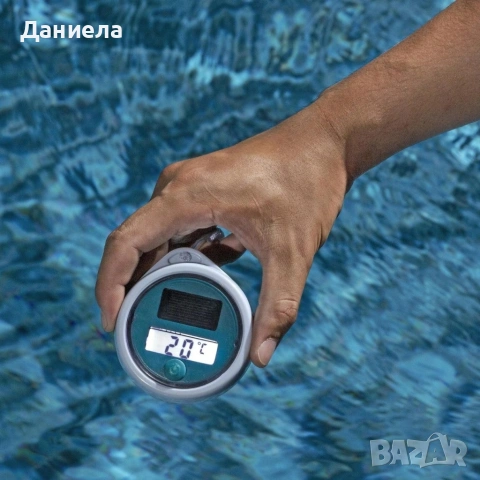 Плаващ соларен дигитален термометър за басейн с LCD дисплей и прецизно измерване от 0°C до 50°C, снимка 6 - Други стоки за дома - 54858151