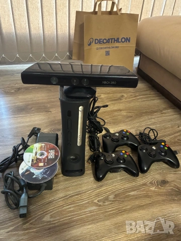 Xbox 360 Elite Black 120GB + Kinect, снимка 3 - Xbox конзоли - 54998783