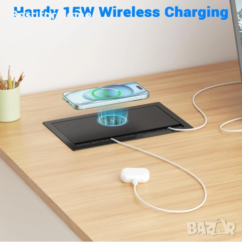 Прибиращ се разклонител с USB C PD 20 W, 3-полюсен контакт, снимка 3 - Суичове - 54030821